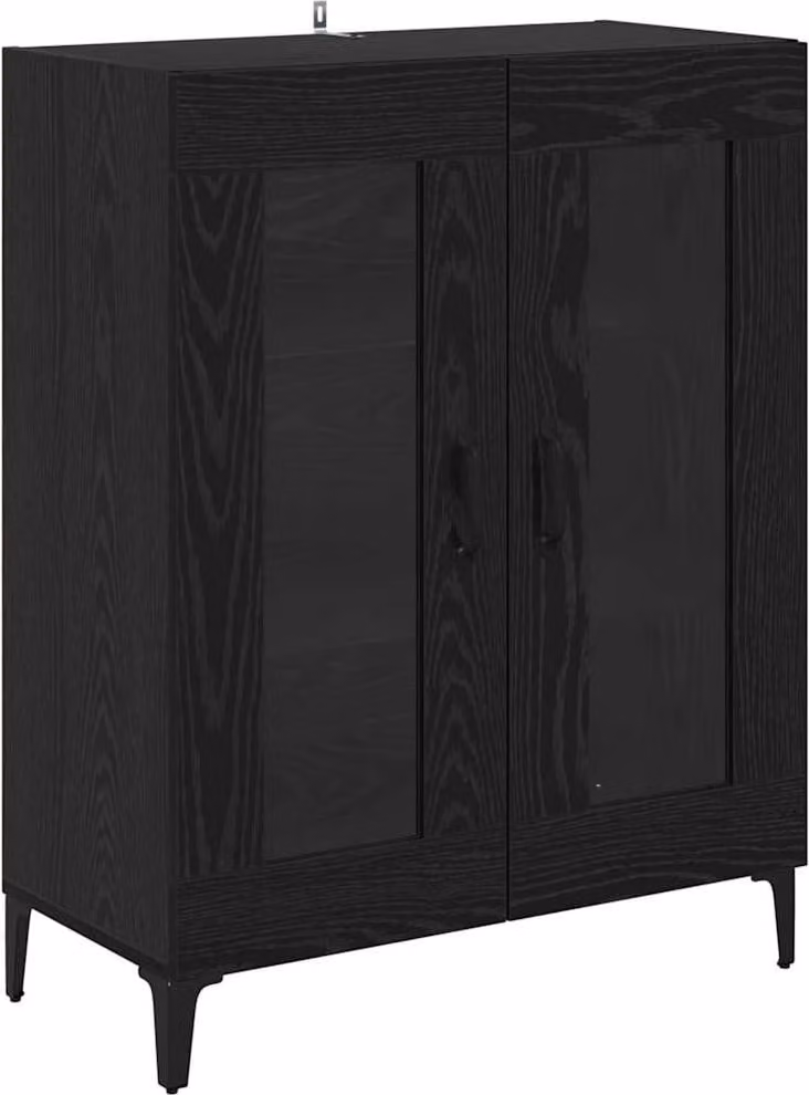 Credenza Rovere Nero 69,5 x 34 x 90 cm
