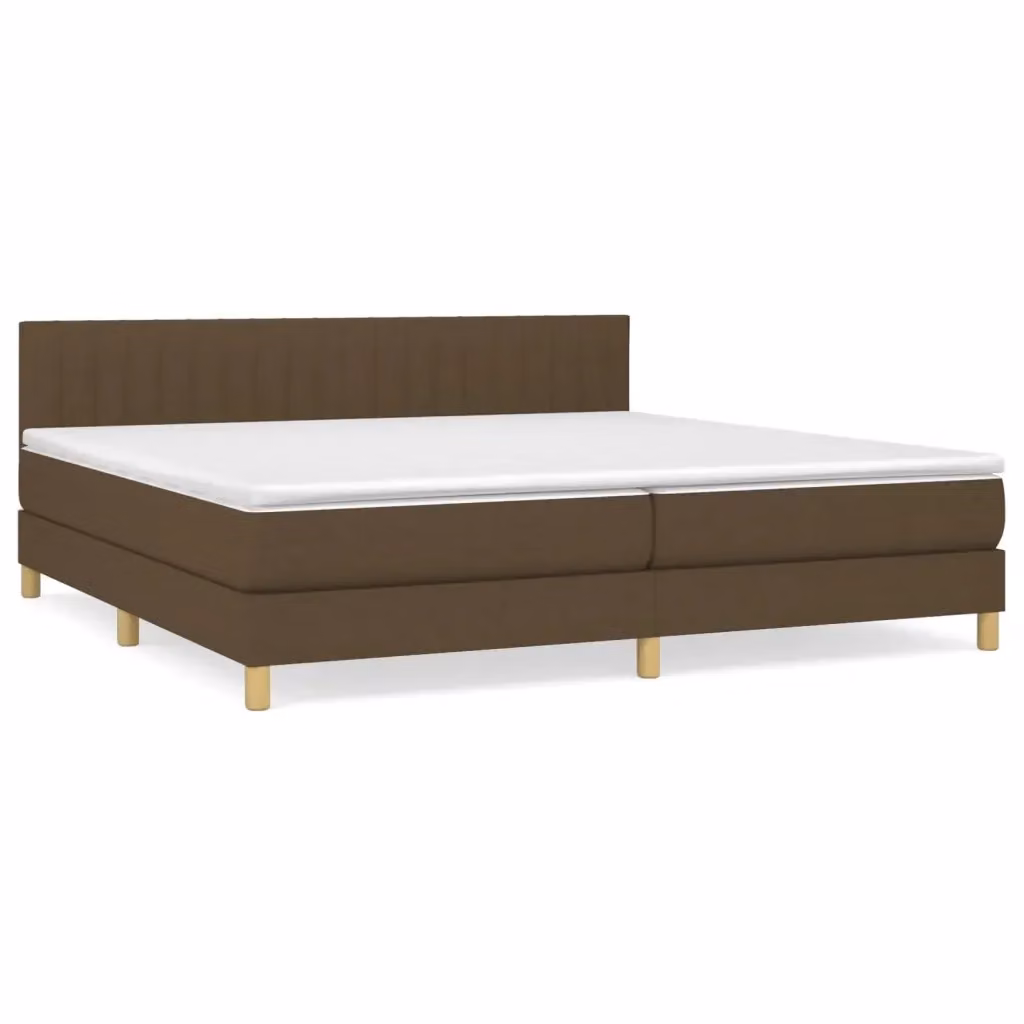 Letto Ibrido con Giroletto a Molle e Materasso vidaXL, Marrone e Bianco, L/P: 200 x 200 cm – 2