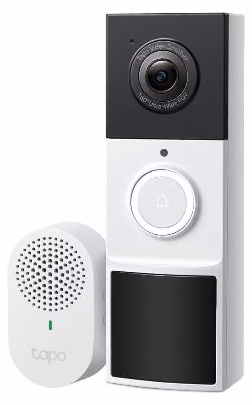 Tapo D210, videocitofono con risoluzione 2K, alimentazione a batteria, visione notturna, grado di protezione IP65, con intelligenza artificiale e connessione Wi-Fi