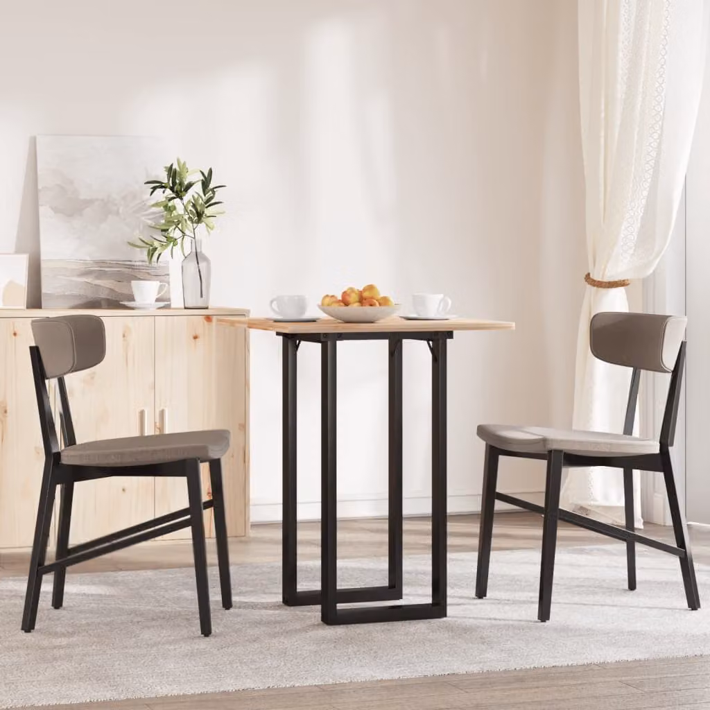 vidaXL Gambe per Tavolo da Pranzo a X in Acciaio Verniciato Nero L 80 cm, P 40 cm, H 73 cm