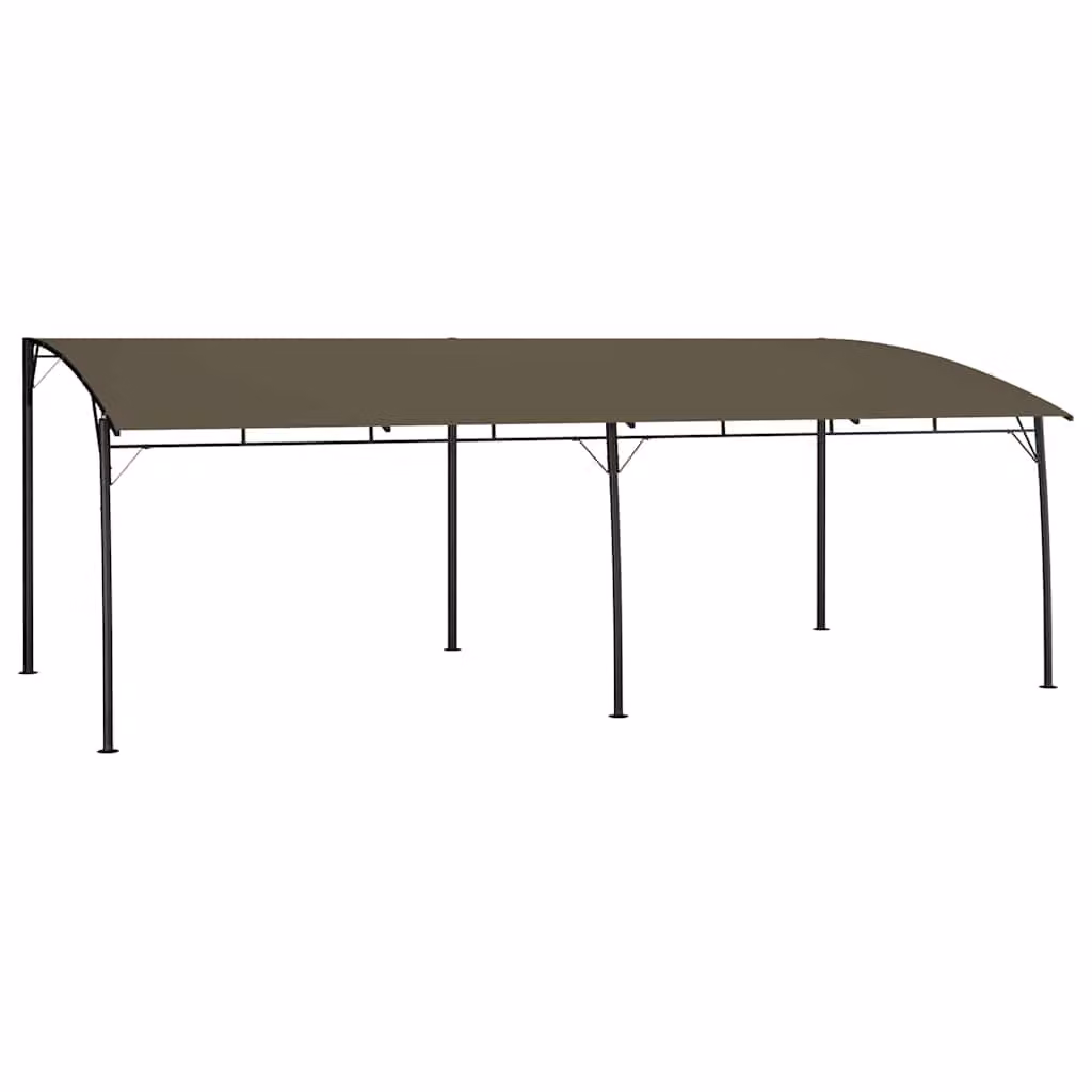 vidaXL Tenda Parasole da Giardino in Poliestere e Acciaio, Colore Beige o Grigio, L: 600 cm, P: 300 cm, H: 255 cm