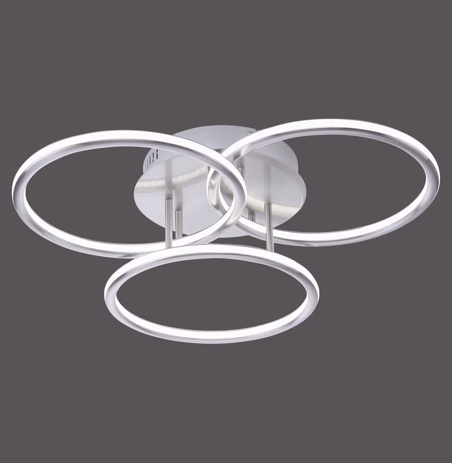 Q-NEVIO Paul Neuhaus Plafona, acciaio, 3 pannelli LED da 13,50 W, 2700-5000 K, lampada da interno, IP20