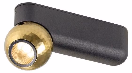 SLV 1010300 DYSKO, plafoniera a parete e a soffitto, singola, PHASE, 2700K, 6,7 W, 36°, nero / oro