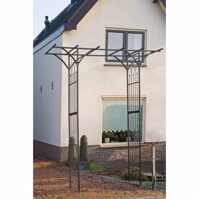 Arco da giardino Nature in metallo 114x66x232 cm nero