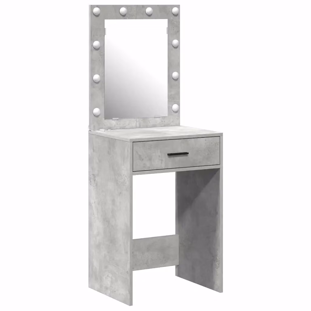 Tavolo da trucco minimalista vidaXL in MDF grigio, L: 50 cm, P: 41 cm, H: 135 cm – 2