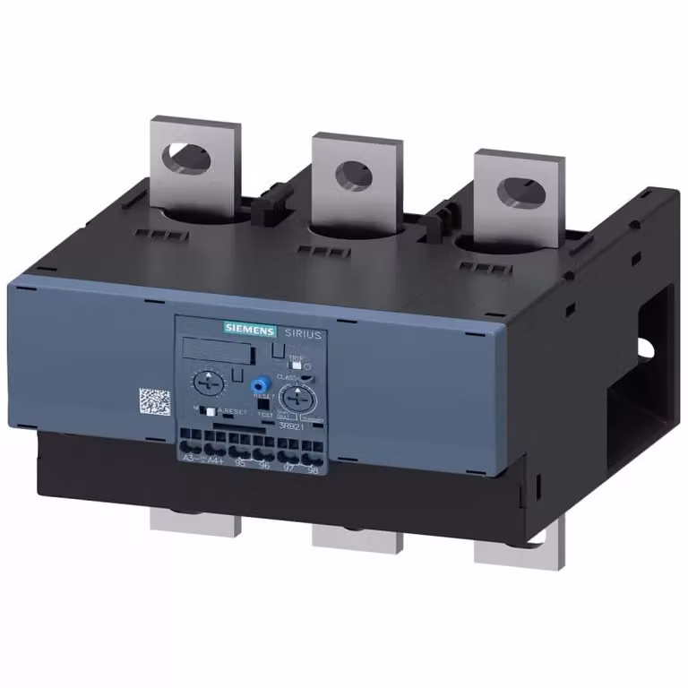 Relè di sovraccarico Siemens, 160-630 A, protezione motore, S10/S12, CLASSE 5-30, ripristino manuale/automatico 3RB21634MF2