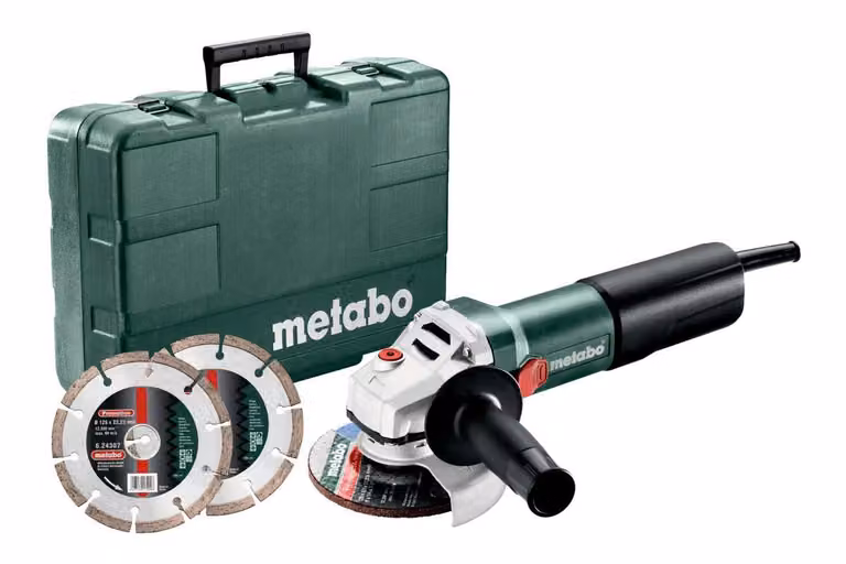 Metabo Smerigliatrice angolare 125 /Weq 1400-125 +2 Dischi diamantati Valigia