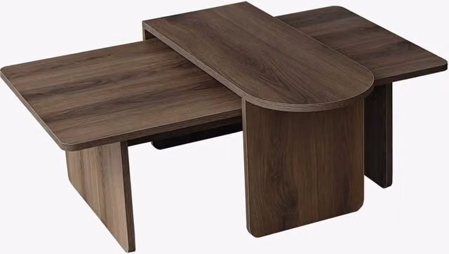 Set da tavolino in legno "Paris" 105 x 60 x 35 cm - Bronzo