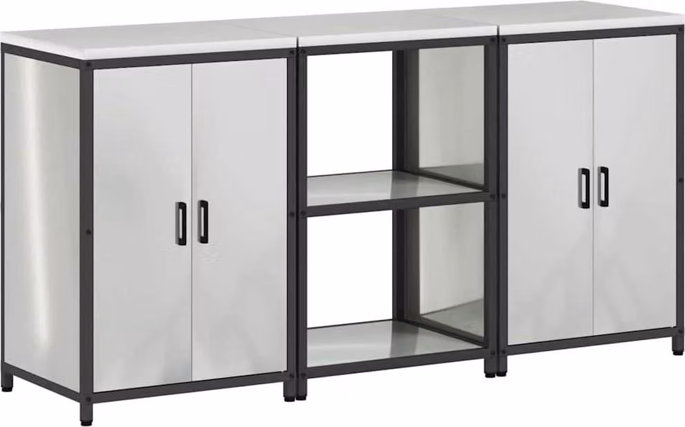 Set di Stoccaggio per Cucina HATTEM 3 pcs Argento