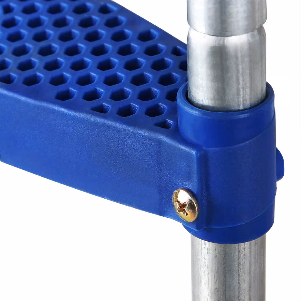 Scaletta per trampolino Monzana a 2 gradini in blu, Altezza: 90 cm – 2