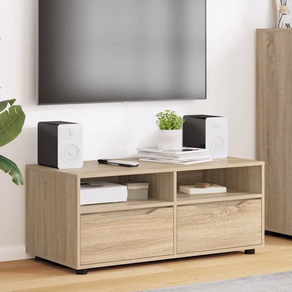 Mobile TV vidaXL in legno ingegnerizzato Rovere Sonoma marrone L 100 x P 48 x H 43 cm