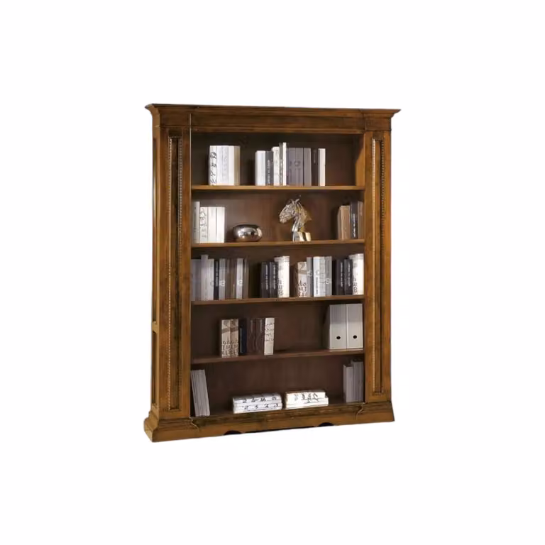 Libreria classica in legno con 5 ripiani Mobili 2G marrone L: 160 cm, P: 43 cm, H: 206 cm