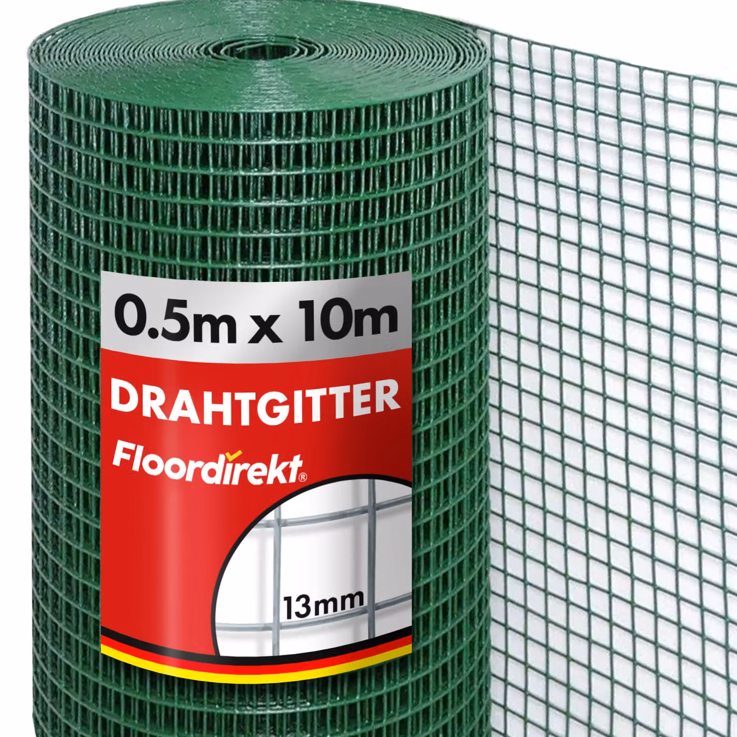Filo per voliere per recinti, protezione delle piante e ausili per l'arrampicata rivestimento in PVC verde 50 cm x 10 m