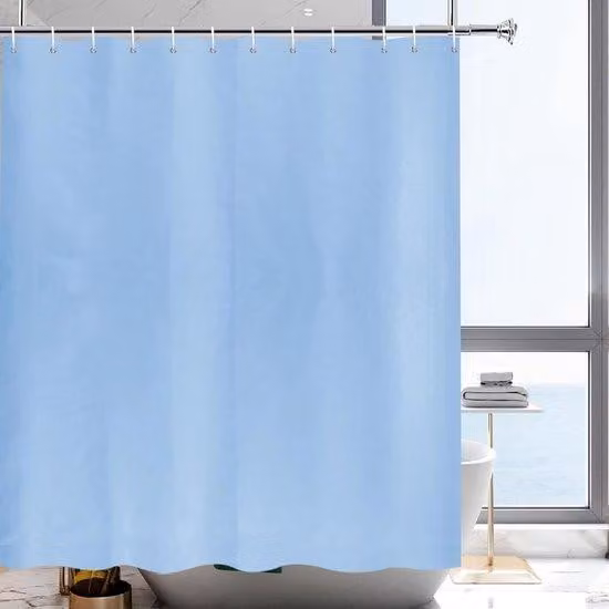 Tenda da doccia in tessuto, antimuffa, resistente all'acqua, lavabile in lavatrice, 180 x 220 cm, color crema