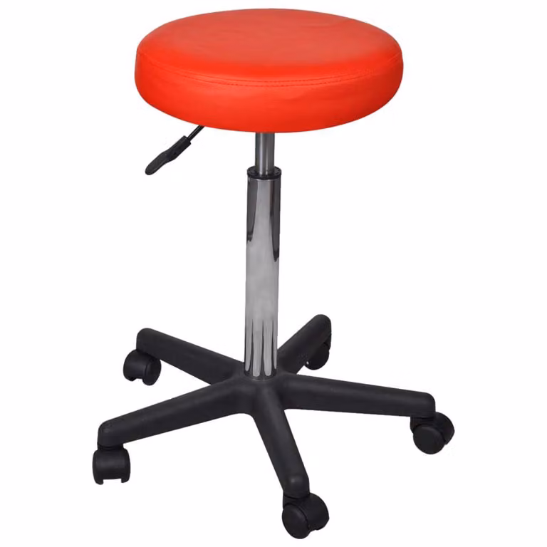 vidaXL Sgabelli da ufficio, 2 pezzi, rosso, 35,5 x 84 cm, Pelle finta