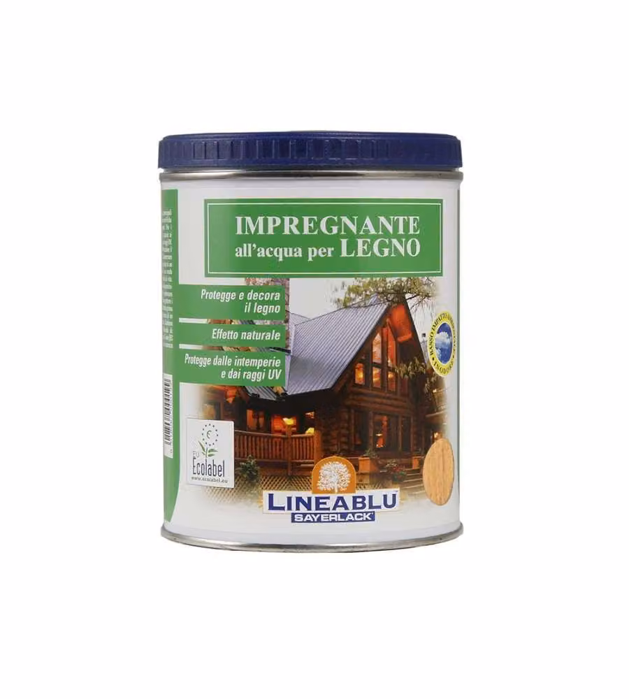 Sayerlack Impregnante all'Acqua per Pino e Larice, Colore Blu, 0,75 l