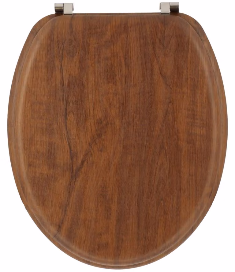 TENDANCE | Sedile WC - Coperchio WC - Sedile per WC - marrone - 44 x 37 cm - Legno di acacia - Sedile per WC - moderno - Pratico - Bagno