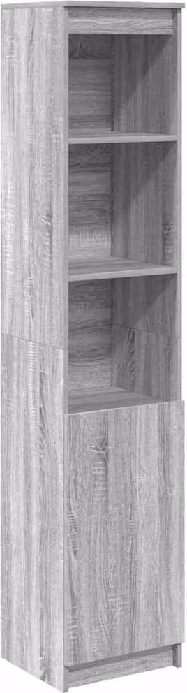 Credenza Grigio Sonoma 37,5x35x180 cm in Legno Multistrato