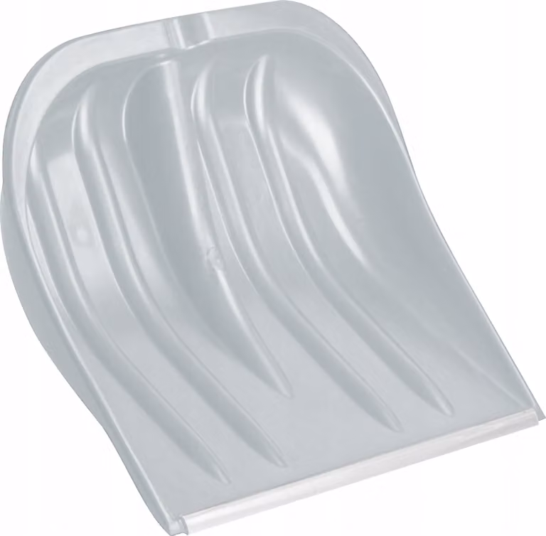 Pala da neve KADAX "Monti", vanga da neve senza manico con bordo in alluminio, argento, larghezza 49 cm, 1 pezzo