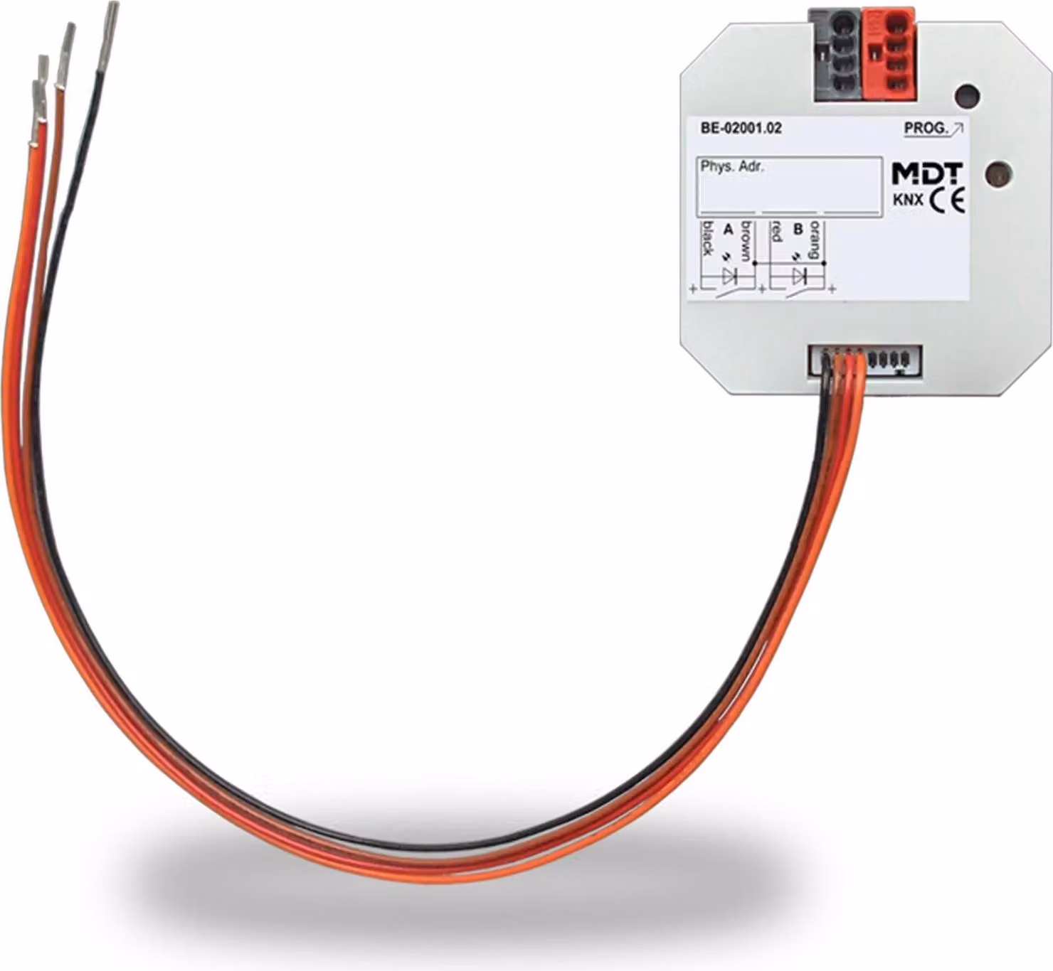 MDT KNX Interfaccia pulsante doppia per contatti a potenziale zero Up, 1 pz.