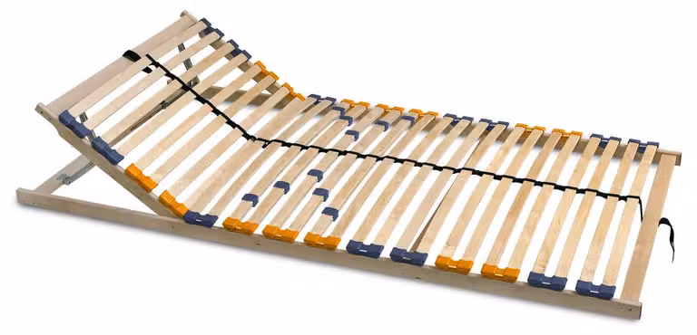 Letto in metallo Lattenrost Multira, dimensioni 140x200 cm, con testiera regolabile e 28 listelli, da assemblare autonomamente