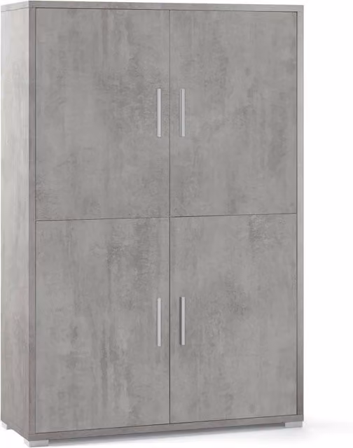 Mobile con 4 Ante 108x161x41 cm Cemento