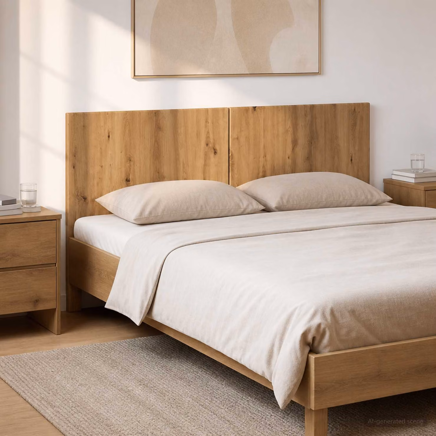 Testiera da muro vidaXL BREDA in legno ingegnerizzato Rovere, marrone, L: 180,5 cm, H: 50 cm, P: 16 cm