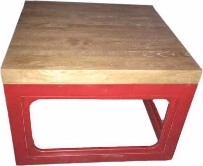 Fine Asianliving Tavolino cinese in legno massiccio rosso W65xD65xH45cm