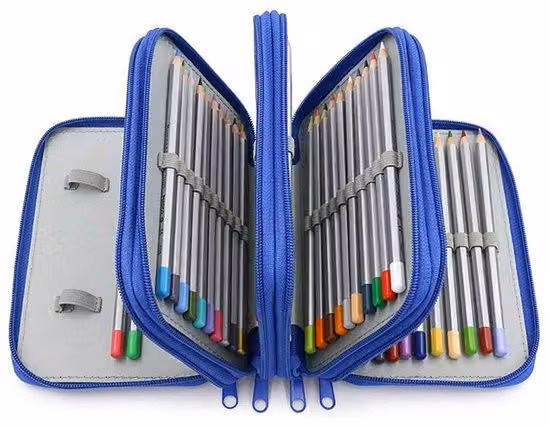 Scatola organizer in plastica, forma quadrata, lavabile, capiente, 72 scomparti, per professionisti o artisti, blu