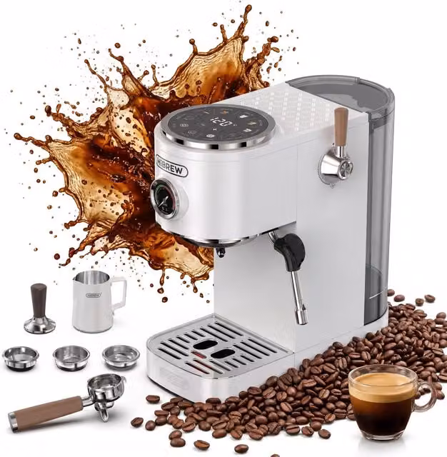 Macchina Espresso HiBREW H13 2100 W 20 Bar con Touch Screen, Portafiltro 58 mm e 3 Livelli Vapore