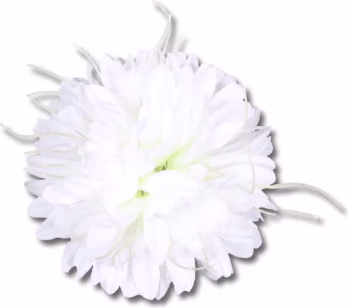 Fiore di crisantemo decorazione artificiale bianco 14cm