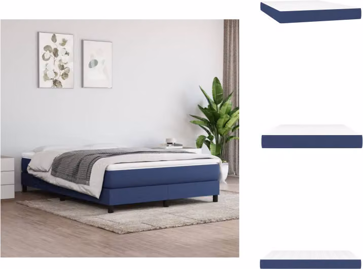 vidaXL Materasso a molle insacchettate blu 140x200x20 cm in tessuto - Materassi