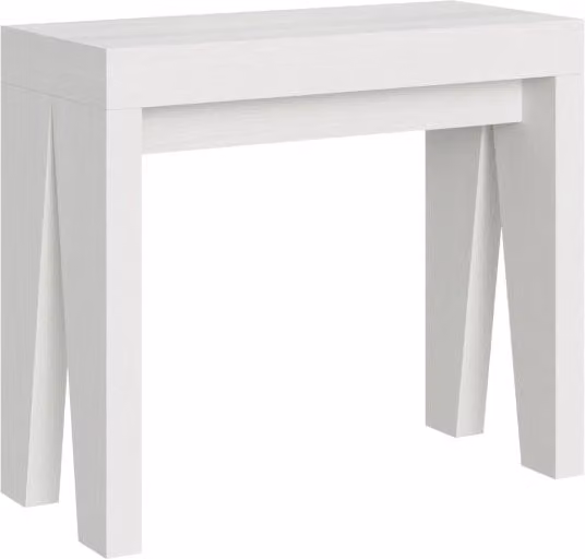 Consolle Allungabile 90-300x42x77 cm in Nobilitato Bianco