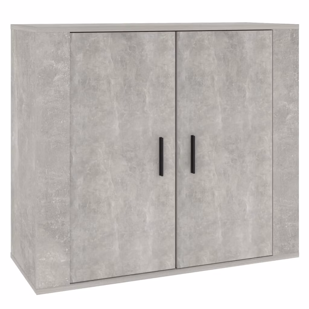 Credenza Grigio Cemento 80x33x70 cm in Legno Multistrato