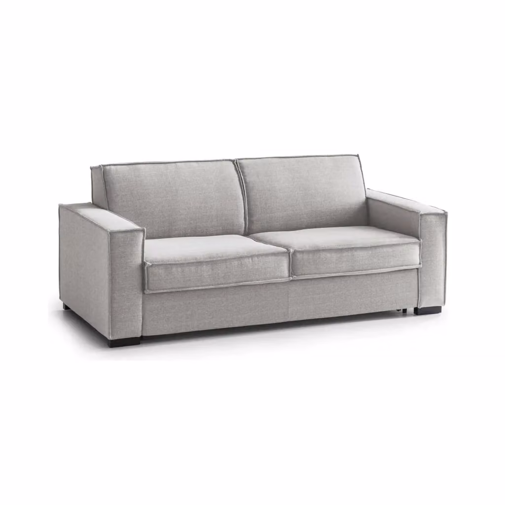 Divano a 2 posti Ayramah TALAMO ITALIA in tessuto Grigio, design moderno con braccioli slim, L: 180 cm, H: 90 cm, P: 95 cm – 2