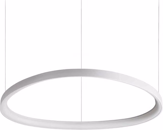 Sospensione Moderna Ideal Lux Gemini in Metallo Bianco con LED 60W Luce Calda 3000K