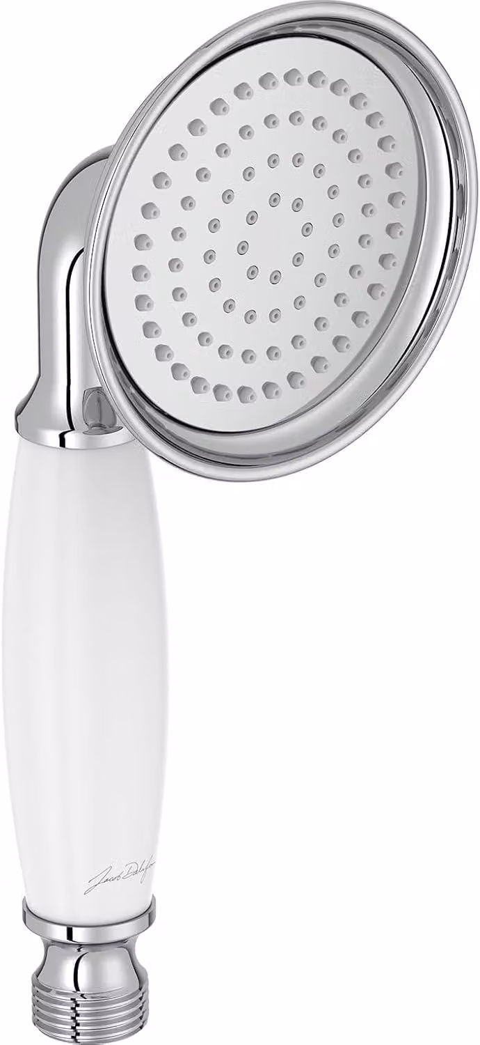 Miscelatore monocomando Jacob Delafon Louise, design retrò con maniglia in Vetroceramica, a risparmio idrico (10 l/min), resistente al calcare, cromato, codice prodotto E24366-CP