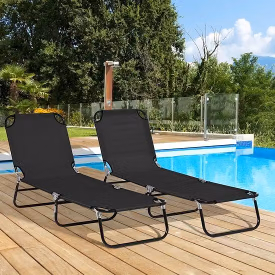 Sedia Onde - Struttura Metallica - Nero - Due Pezzi - Impermeabile