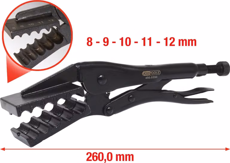 KS TOOLS Pinze speciali di serraggio Ø 8 -12 mm - 450.0350