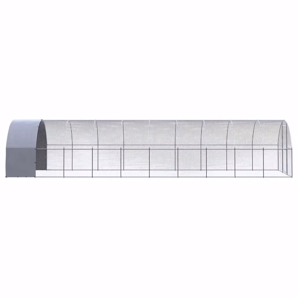 Gabbia per polli da esterno Videx in acciaio zincato grigio L: 10 m, P: 3 m, H: 2 m – 2