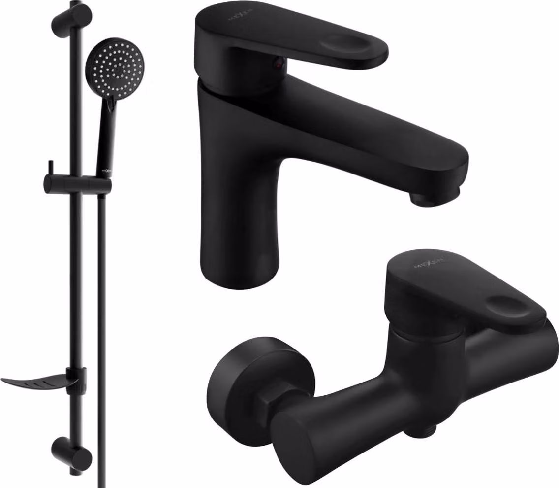 Mexen Kama DF75 set doccia, nero - 72504DF75-70