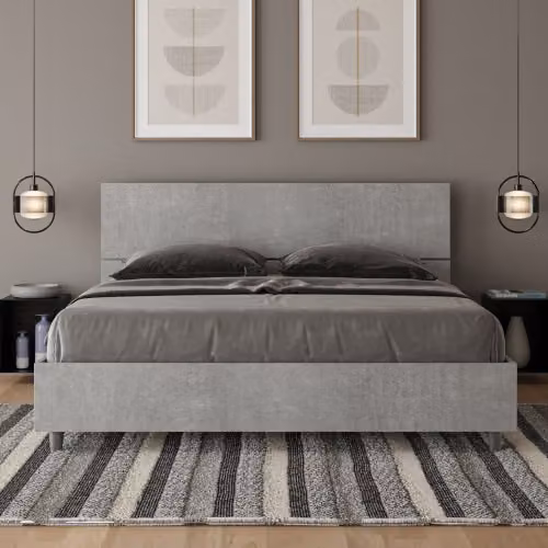 Letto Demas matrimoniale con contenitore e testata inclinata Itamoby