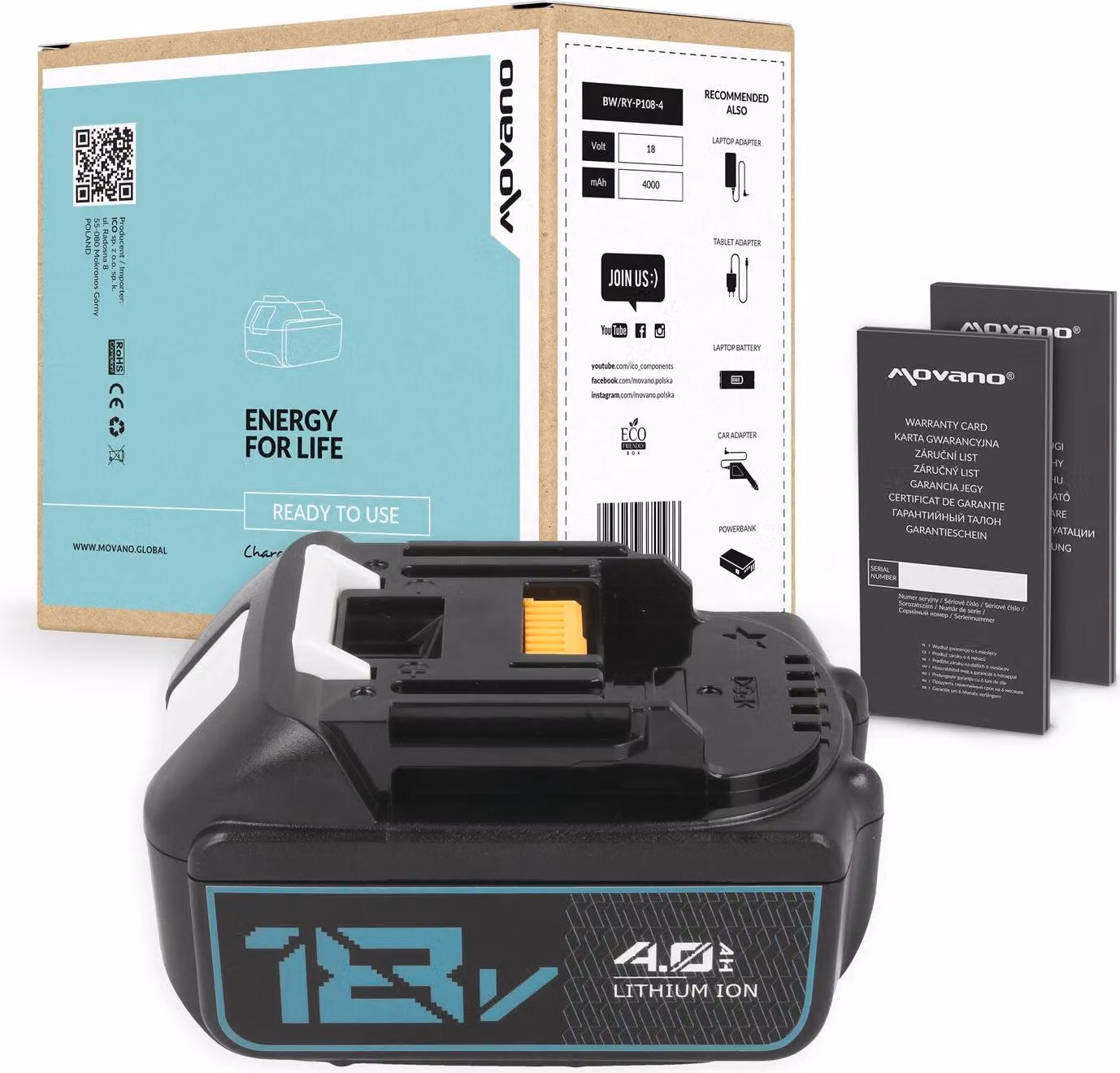 Batteria per Makita 18V 4.0Ah