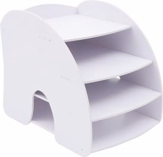 Organizzatore da scrivania - Organizzatore per ufficio - Materiale: schiuma PVC rinforzata - Dimensioni: 25x35x29 cm - Colore: bianco