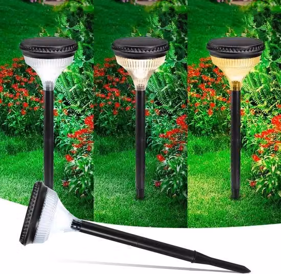 Illuminazione Esterna a Energia Solare - Lampade Solari Grandi - Esterno - Giardino - Super Brillante - Batteria 1800 mAh - IP65 Impermeabile - 24 Led - 3 Colori - Regolabile - Illuminazione Percorso