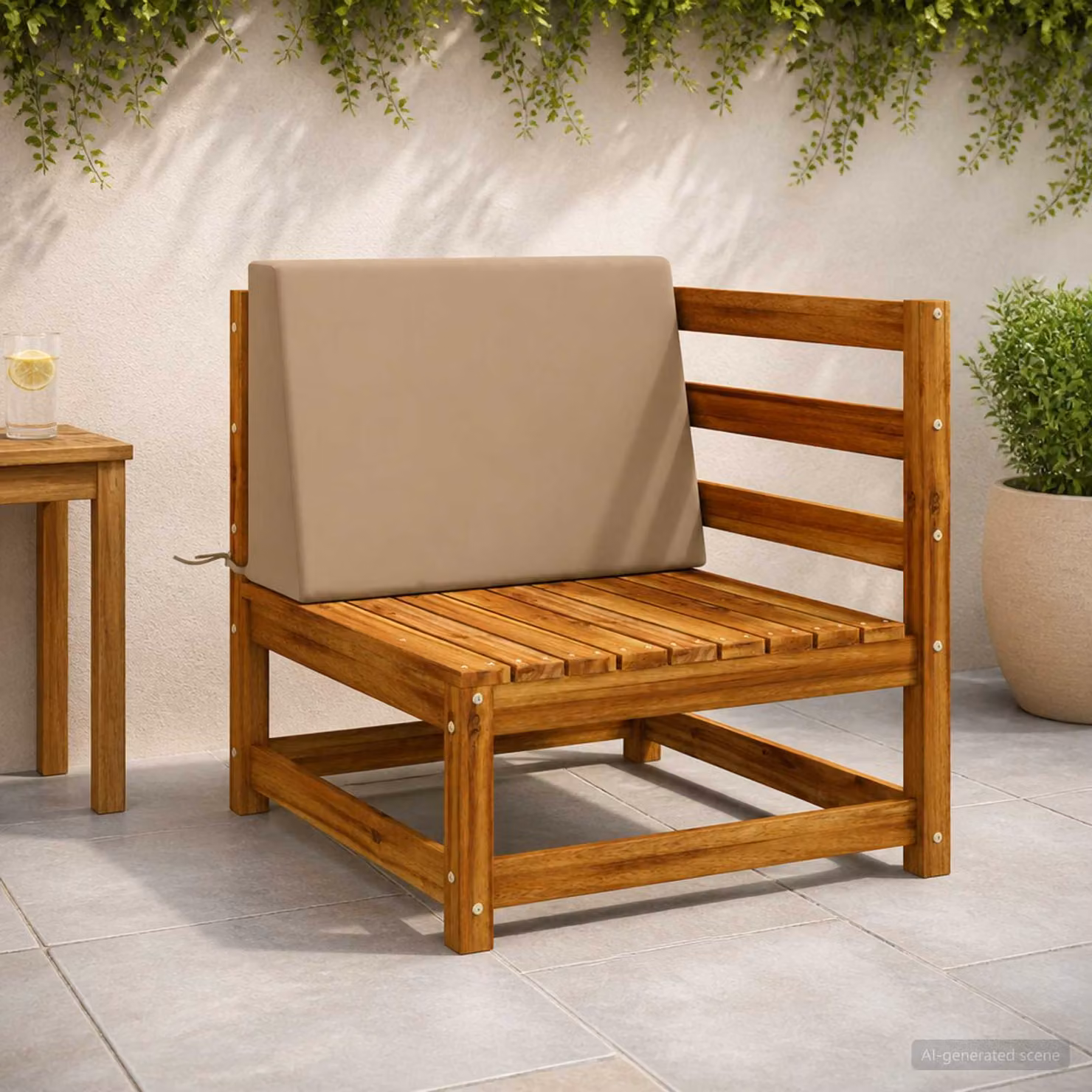 vidaXL Cuscino schienale SOEST in poliestere con rivestimento rimovibile, Grigio/Beige, L 60 x P 20 x H 40 cm