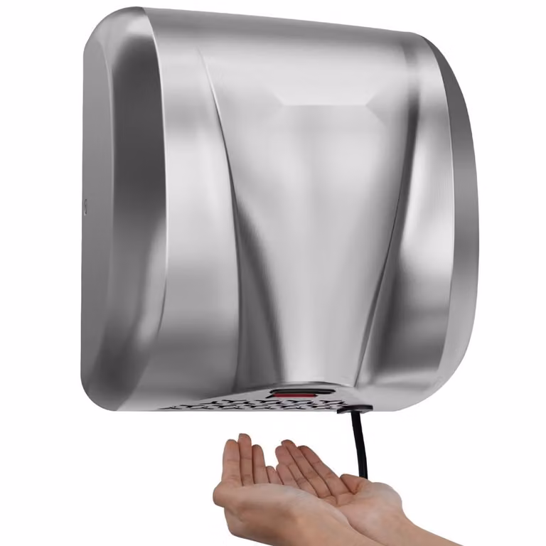 Asciugamani elettrico 1300W - Asciugamani commerciale a parete 7-10s di tempo di asciugatura - Asciugamani con filtro HEPA - 99,97% di efficienza di filtrazione - Asciugamani ad aria per cucina, bagno e toilette