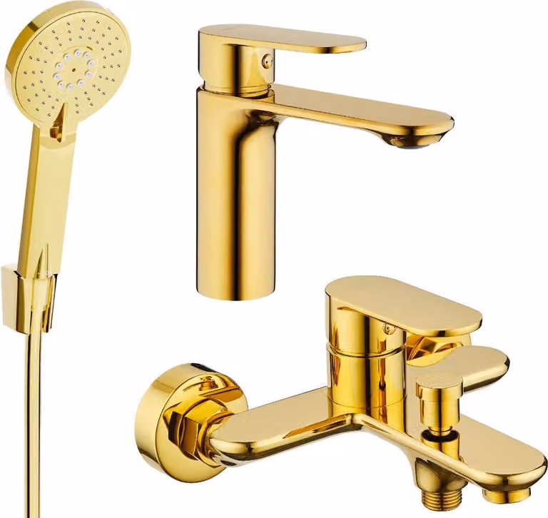 Mexen Milo R40 set da bagno, dorato - 71303R40-50