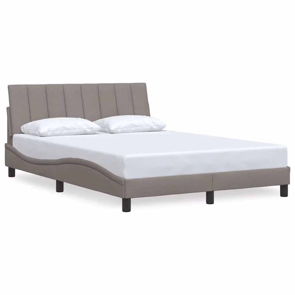 Giroletto Hanko vidaXL in tessuto beige senza materasso L/P: 140 x 200 cm – 2