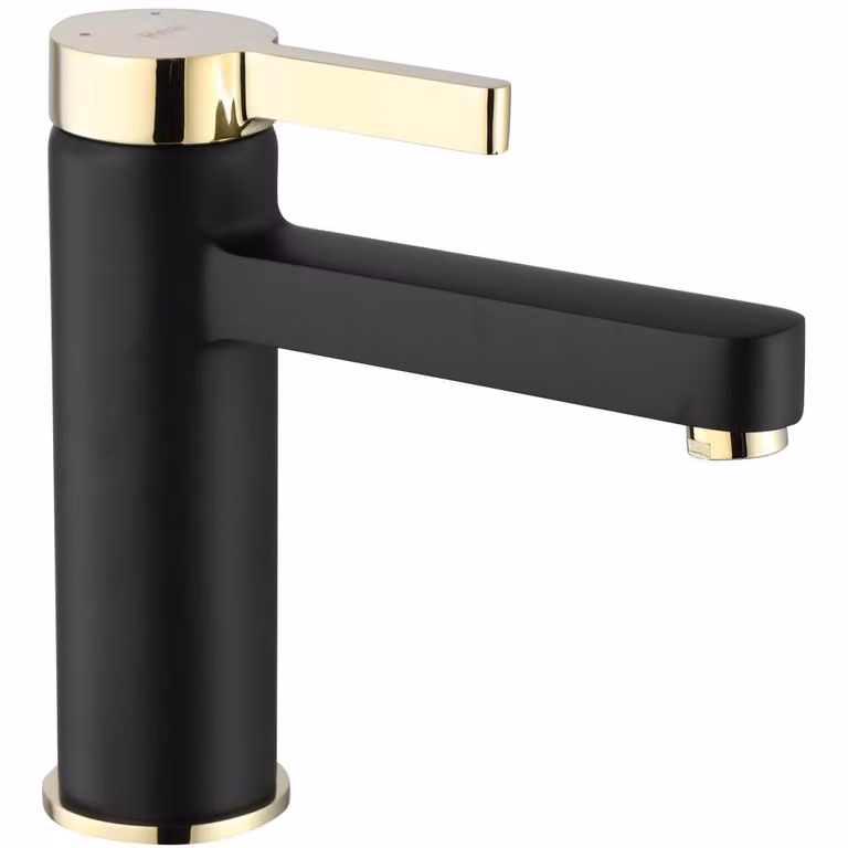 Rubinetto da Lavabo Rea Polo Black Gold Low